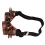 JTLB Lunettes Steampunk, Kaléidoscope Rave Goggles Rainbow Crystal Lenses Réglable Trippy Psychedelic Steampunk Lunettes Cosplay