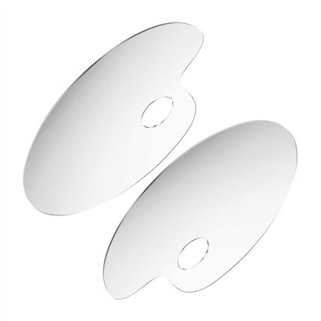 2Pcs Palette de Peinture Acrylique Transparente
