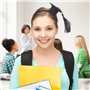 HXHWKEN Bandeaux en Plastique Bandeau de Chapeau de Graduation Serre-tête avec Mini Chapeau pour Décoration de Remise de Diplôme