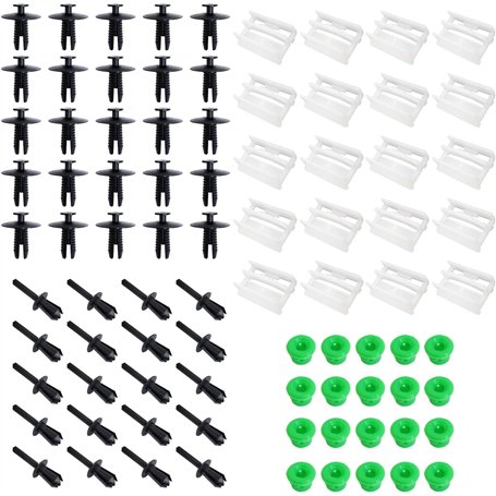Lot de 20 Clips de Jupes latérales compatibles avec BMW 3er E32/E36/E46/E90/E91 OE : 51711932996 5111874185