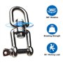 WZYTEU Anneau Pivotant, M8 Crochet Balancoire en Acier Inoxydable 304 + 2 M8 Mousqueton Balancoire pour Chaise Hamac Balançoire 