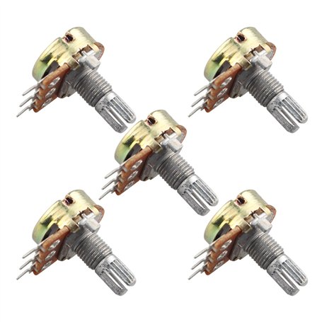 HALJIA 5 pcs potentiomètre 50 K Ohm Compatible avec Arduino Raspberry Pi et d'autres projets avec axe moleté