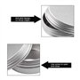 Lot de 24 boîtes de rangement vides en aluminium argenté avec couvercle à visser pour thé, épices, fard à paupières, baumes à lè