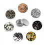 Lot de 24 boîtes de rangement vides en aluminium argenté avec couvercle à visser pour thé, épices, fard à paupières, baumes à lè