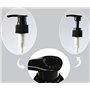 Lot de 3 flacons Rechargeables en Plastique Ambre 250 ML avec Pompe Noire pour cosmétiques et cosmétiques pour shampoing et aprè