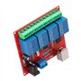 ASHATA Module de relais 4 canaux 12 V USB Smart Switch Contrôleur PC Module d'extension carte utilise une puce de contrôle USB i