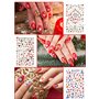 Kalolary 10 Feuilles Nail Art Stickers Autocollants, Noël Sticker Ongle Auto-adhésif, Décalque de Transfert Pour Femmes Filles E