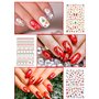 Kalolary 10 Feuilles Nail Art Stickers Autocollants, Noël Sticker Ongle Auto-adhésif, Décalque de Transfert Pour Femmes Filles E