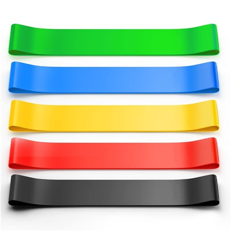 Bande Elastique Musculation （Ensemble de 5 pièces） élastique Musculation Silicone pour Les Exercices de Musculation des Jambes