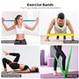 Bande Elastique Musculation （Ensemble de 5 pièces） élastique Musculation Silicone pour Les Exercices de Musculation des Jambes, 