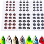 Yeux de leurre de pêche 3D, leurre de pêche Yeux de Poisson artificiels pour Montage de Mouches pour Artisanat Cadeaux pour appâ
