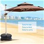 ValueHall Sac de Poids de Base pour Parapluie Sac de Sable Rond de 18 Pouces Parapluie Base Poids Pieds de Parasols Sac de Poids