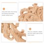 Décoratifs en Bois Longs sculptés Onlay Applique Meubles Coins Ornement Home Door Bed Decor (30 x 8 cm)