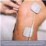 LEKEFETO Lot de 50 électrodes Tens-EMS : 40 x 40 mm, électrodes Tens auto-adhésives réutilisables pour électrostimulateurs, pour