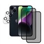 AKLPP 2 Pièces Verre Trempé Anti-Espion pour iPhone 14 Plus avec 2 Pièces Protection d'Objectif de Caméra
