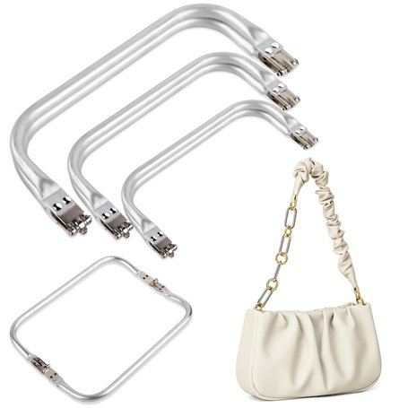 LWMTT 3 Pièces Poignées de Cadre de Sac à Main 16cm 20cm 25cm Cadres de Sac à Main en Aluminium pour Sac à Main de Bricolage Acc