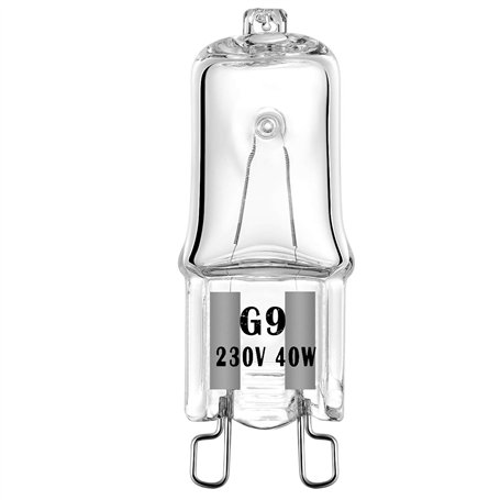 Lot de 10 ampoules halogènes G9 40W 230V 520lm 2700K Intensité variable Blanc chaud