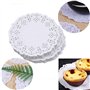 Napperons Dentelle Jetables 100 Pièces en Papier Blanc - Tapis pour Décorations de Mariage et Fête - Emballage Gâteau 5.5 Pouces