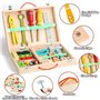 TONZE Jouet Enfant 3 4 5 Ans, Boite a Outil Enfant Jouets en Bois DIY 3D Jeux de Construction Bricolage, Caisse a Outil Jouet Je