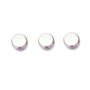 Alnicov Lot de 3 boutons de trompette de remplacement en argent avec coque blanche