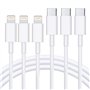 Lot de 3 câbles USB-C vers Lightning de 0