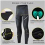 MEETWEE Cyclisme Pantalons Homme, Respirant 3D Gel Silicone Long Bike Compression Leggings Cycliste Pantalon de Vélo Pantalon (N