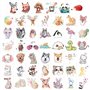 Qpout 48 feuilles Tatouages Temporaires d'animaux pour les enfants