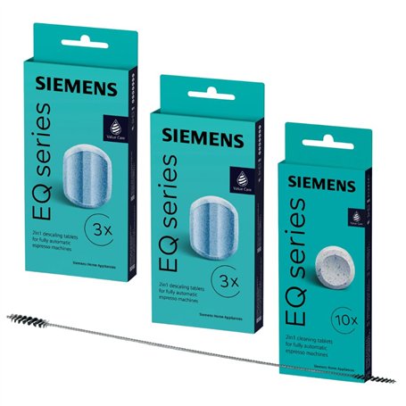 Siemens Lot de 10 pastilles de nettoyage TZ80001 + 6 pastilles détartrantes TZ80002