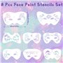 Pochoirs de Peinture Faciale Réutilisables Pochoirs de Peinture pour Le Visage