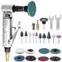 QWORK® Kit de meuleuse d'angle pneumatique 1/4"