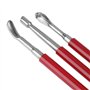 3PCS Cuir Presse Rub Outils Outils De Modélisation En Cuir Outils D'artisanat Cuillère Outils de gravure sur cuir