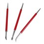 3PCS Cuir Presse Rub Outils Outils De Modélisation En Cuir Outils D'artisanat Cuillère Outils de gravure sur cuir