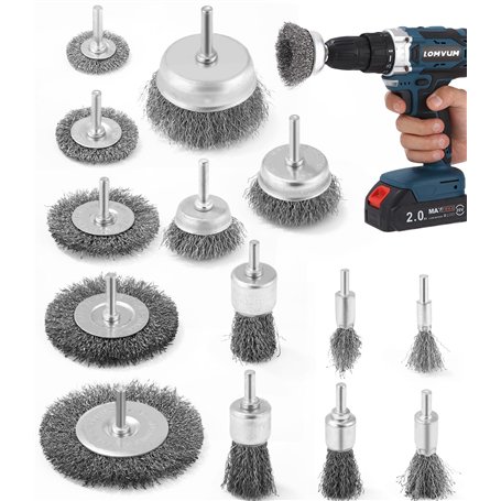 Lot de 14 Brosses Métalliques