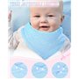 Toaren 12 Pièces Bavoirs Triangulaires Bavoir Bandana Bebe Bavoirs Bébé Mousseline Foulard Bavoirs Bébé Naissance 100% Coton ave