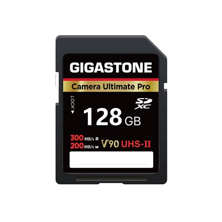 [5 Ans Récupération de données Gratuite] GIGASTONE UHS-II V90 128Go Carte SD