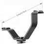 Neewer Support de Montage Universel Triple 3 en Alliage d'Aluminium 5,1pouces/13cm en V pour Appareil Photo DSLR ou Accessoire d