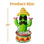 JOYIN 36"/91,4 cm Cactus Gonflable avec Chapeau Sombrero pour Fiesta, Cinco de Mayo Party Supplies, Gonflable, Pool Party Décora