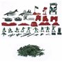JOYIN 164 Pièce Ensemble de Jeu Soldat Militaire Homme Armé Jouer Bucket Figurines d'Action Battle Group Ensemble de Jeu Militai