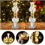 Lampe à Huile Interieur 2 Pièces, Lampe à Pétrole Vintage en Verre Transparent Luminosité Réglable Lampe a Huile Décorative Coup