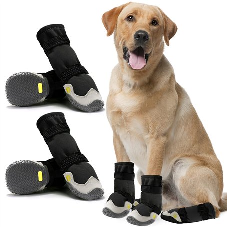 AQH Bottes Thermiques pour Chiens avec Sangles réfléchissantes
