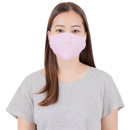 Lofbaz Tissu De Coton De Masque Facial En Tissu Avec Poche De Filtre Lavable Réutilisable (Rose – Paquet de 3