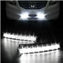 circulation diurnes – Maso 2 x Super Brillant Blanc 8 LED DRL Voiture Conduite de jour lumière lampe frontale