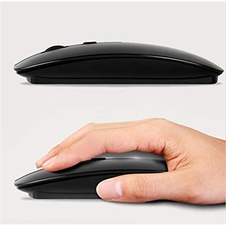 Shot Case - Souris pour PC FUJITSU USB sans Fil Ultra Plate Universelle Capteur Optique 3 Boutons Ordinateur (Couleur Noir)