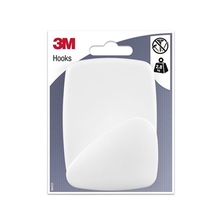 3M Patère Adhésive Blanche - 1 Crochet