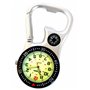 Klox Montre FOB Unisexe Visage Lumineux Vert Boussole Ouvre-Bouteille Analogique Mouvement à Quartz avec Clip Blanc argenté sur