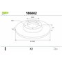 Valeo 186802 Disque de frein Disque de frein huilé 186802 Boîte de 2 disques complet Essieu avant [accessoires inclus] Similaire