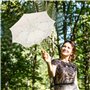 Wincal Parapluie en Dentelle Pliant- Parasol Broderie Fleurs Dentelle Fait à la Main, Mariage Tournage Soleil Parasol, Parapluie
