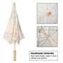 Wincal Parapluie en Dentelle Pliant- Parasol Broderie Fleurs Dentelle Fait à la Main, Mariage Tournage Soleil Parasol, Parapluie