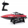 TURBO CHALLENGE - Bateau - Turbo Boat - 094117 - Bateau Télécommandé - Rouge - 1/16 - Prêt à Naviguer - Batterie Rechargeable et