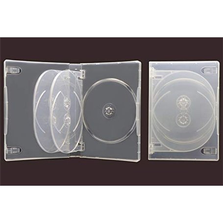Lot de 5 boîtiers transparents pour 5 DVD – Peut contenir 5 CD